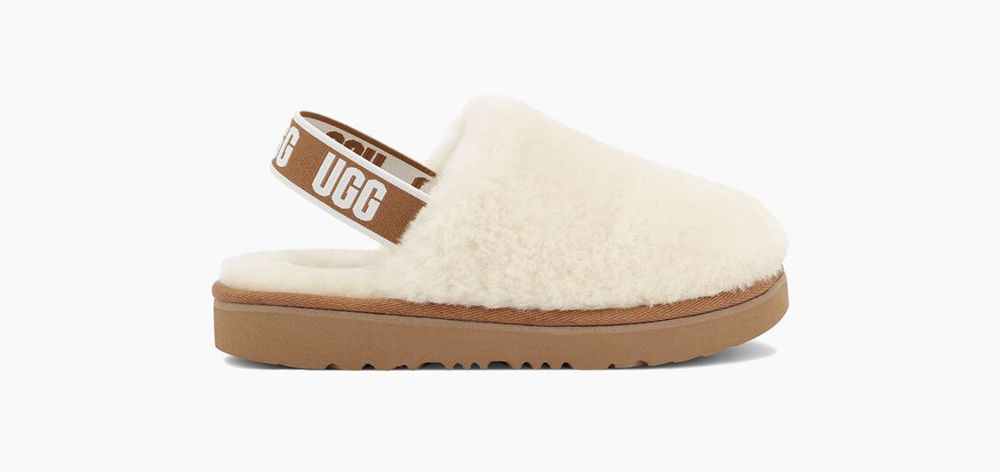 Ugg Fluff Yeah Clog - Kids Slippers - Beige - NZ (1973MOFQR)